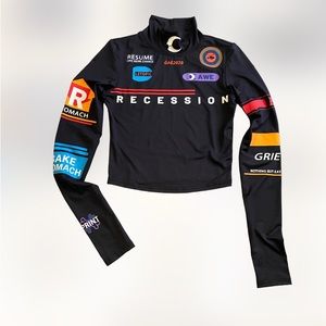 Meysikim Car Racer crop top fishing surfing ect. Longsleeve black aop women’s M